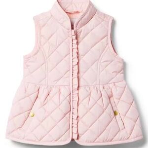 Janie and Jack Quilted Peplum Vest, pale pink, 2T